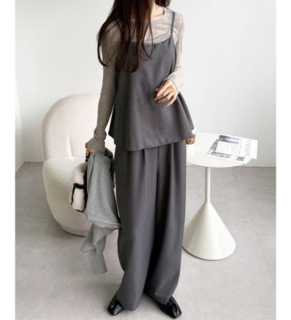 GeeRA（ジーラ）の「セットアップ風キャミソールサロペット（オールインワン）」｜詳細画像