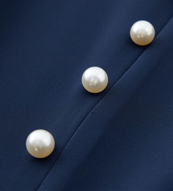 RANAN（ラナン）の「【２点セット】洗える！バックパール調ペプラムチュニックセットアップ（パンツスーツ）」｜詳細画像