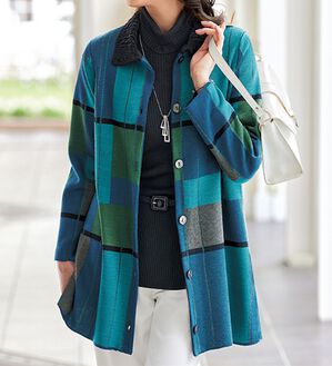 BELLUNA（ベルーナ）の「ブロック柄ジャカードニットジャケット（その他ジャケット）」｜詳細画像