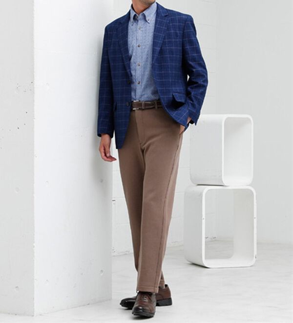 「＜コムルヴァン・オム＞お父さんの裏シャギー７得パンツ（メンズフルレングスパンツ）」｜詳細画像