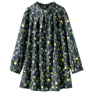 BELLUNA（ベルーナ）の「テンセル（ＴＭ）繊維・コットンプリントブラウス（ブラウス）」｜ボタニカル花柄(ネイビー)