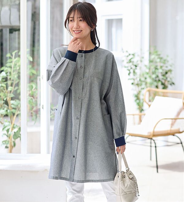 BELLUNA（ベルーナ）の「着回し３通り！綿１００％ハウスチュニック（チュニック）」｜詳細画像