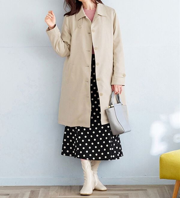 BELLUNA（ベルーナ）の「花粉対策！ライナー付ステンカラーコート（ロングコート）」｜詳細画像