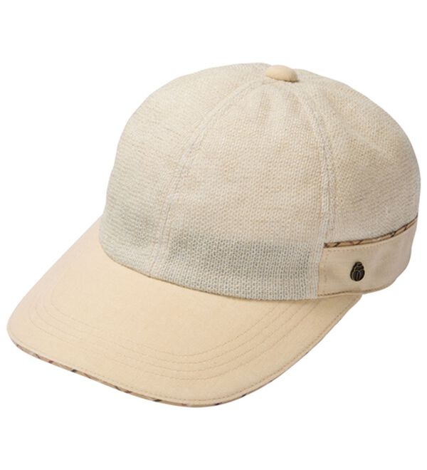 「＜ドン　ベルモード＞風が通る涼やか麻混キャップ（メンズ帽子）」｜杢ナチュラル