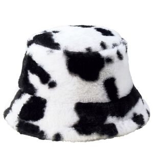 BELLUNA（ベルーナ）の「カウ柄バケットハット（帽子）」｜黒