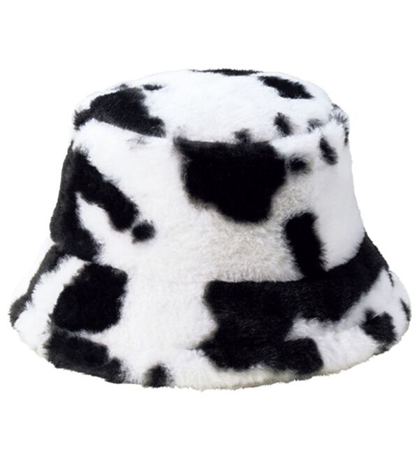 BELLUNA（ベルーナ）の「カウ柄バケットハット（帽子）」｜黒