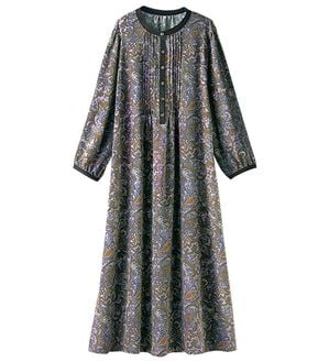 BELLUNA（ベルーナ）の「ビンテージ柄ピンタックデザインワンピース（その他ワンピース）」｜ペイズリー