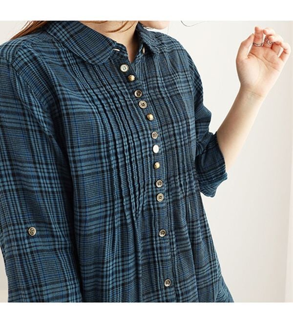 BELLUNA（ベルーナ）の「ダブルガーゼ素材オーバーブラウス（ブラウス）」｜詳細画像