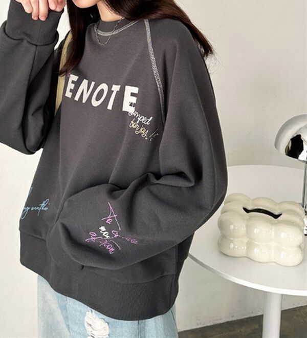 GeeRA（ジーラ）の「ミックスロゴ裏毛スウェット（カットソー）」｜詳細画像