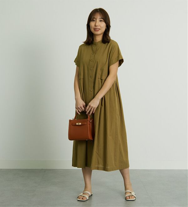 BELLUNA（ベルーナ）の「コットンリネンタック使いゆったりワンピース（その他ワンピース）」｜詳細画像