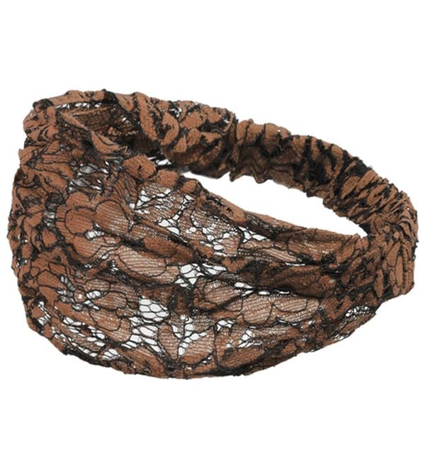 「【３枚組】花柄レースバンド同色３枚組（その他ファッション小物）」｜ブラウン