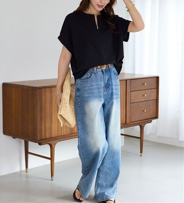 alotta（アロッタ）の「ジップ使いドルマンブラウス（ブラウス）」｜詳細画像