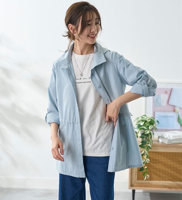 BELLUNA（ベルーナ）の「デニム調デザインパーカー（パーカー）」｜詳細画像