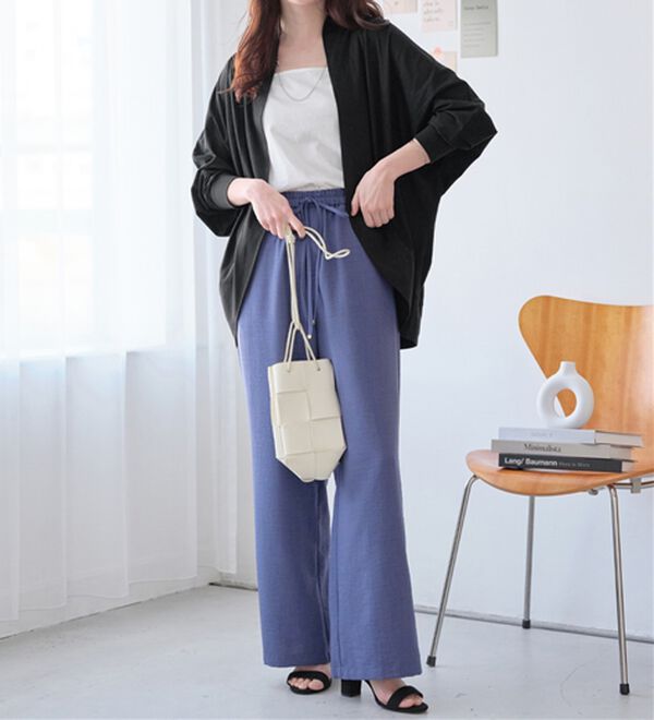 Viola e Viola（ヴィオラ エ ヴィオラ）の「【５つの機能付】ＵＶ対策に！ひんやり　ゆるドルマンカーディガン（ニットカーディガン）」｜詳細画像