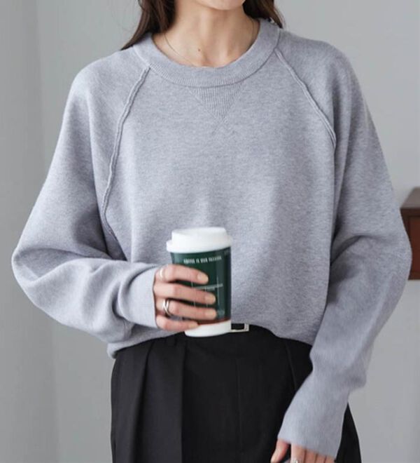 RANAN（ラナン）の「パチパチしにくい！大人のきれいめトレーナーニット（ニット・セーター）」｜詳細画像