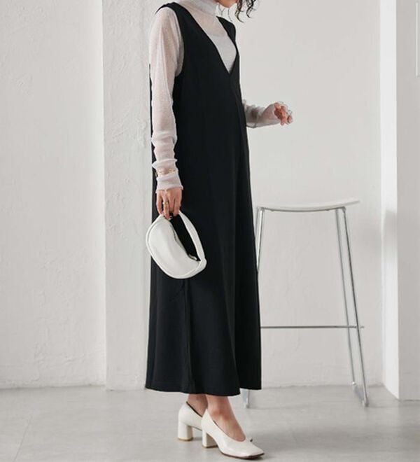 RANAN（ラナン）の「【選べる2丈】細見えが叶うジャンパースカート（ジャンパースカート）」｜詳細画像