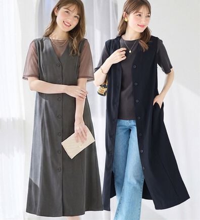alotta（アロッタ）の「大人上品フレアジレワンピース（ジャンパースカート）」