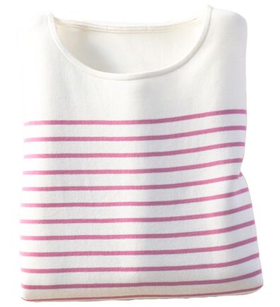 BELLUNA（ベルーナ）の「＜＆ｃｏｃｏｃｈｉ＞ハピネスコットン１００％なめらかボーダープルオーバー（カットソー）」