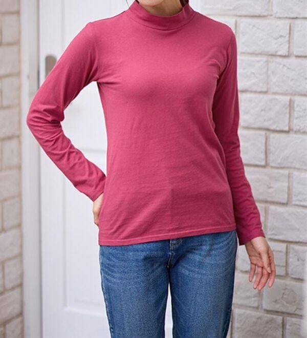 LAVIENNE（ラヴィエンヌ）の「【選べる襟！】綿１００％吸湿発熱あったかインナー（肌着・インナーウェア）」｜詳細画像