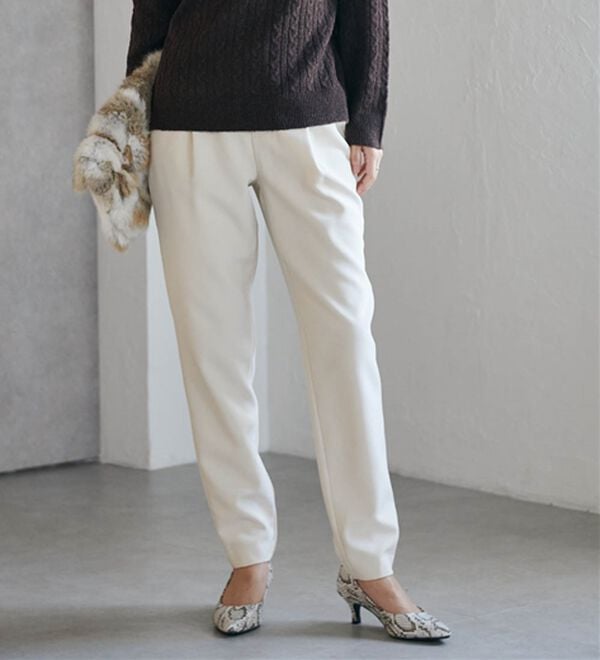 RANAN（ラナン）の「あったか！裏起毛美脚シルエットタックパンツ（フルレングスパンツ）」｜詳細画像