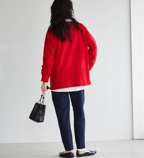 RANAN（ラナン）の「【選べる股下】美脚シルエットタックパンツ（股下６１・６５ｃｍ）（フルレングスパンツ）」｜詳細画像