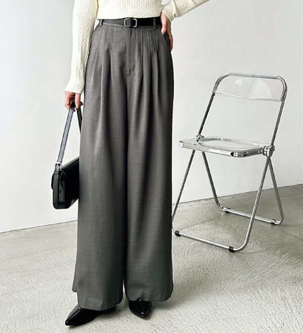 GeeRA（ジーラ）の「３タックワイドパンツ（フルレングスパンツ）」｜詳細画像