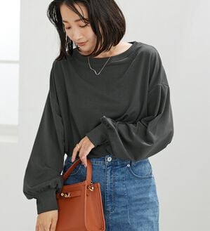 BELLUNA（ベルーナ）の「ロンＴ以上、スウェット未満！ゆったり抜け感プルオーバー（カットソー）」｜詳細画像