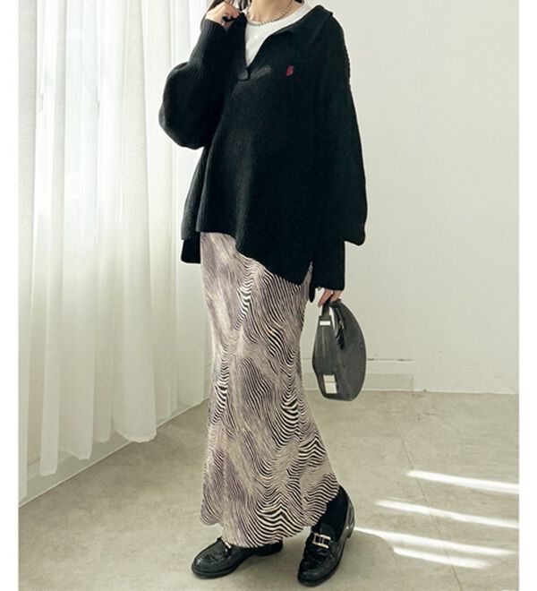 GeeRA（ジーラ）の「【ＵＳ．ＰＯＬＯ　ＡＳＳＮ】ポロデザインニット（ニット・セーター）」｜詳細画像