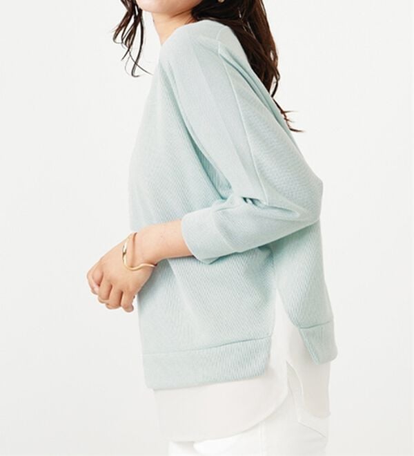 BELLUNA（ベルーナ）の「ラメ調レイヤード風プルオーバー（カットソー）」｜詳細画像