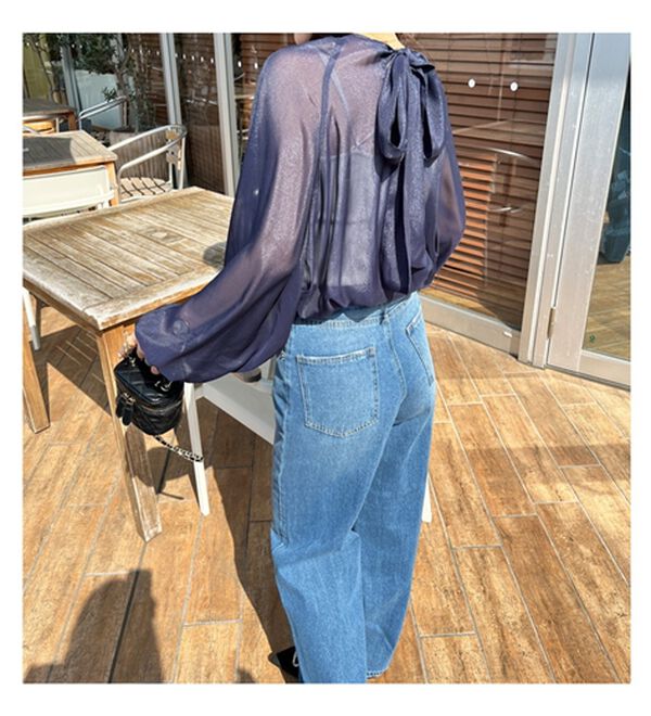 GeeRA（ジーラ）の「バックリボンシアーブラウス（ブラウス）」｜詳細画像