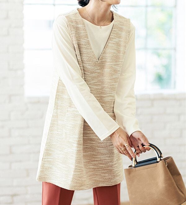 BELLUNA（ベルーナ）の「ジャカード素材ジャンスカアンサンブル（アンサンブル）」｜詳細画像