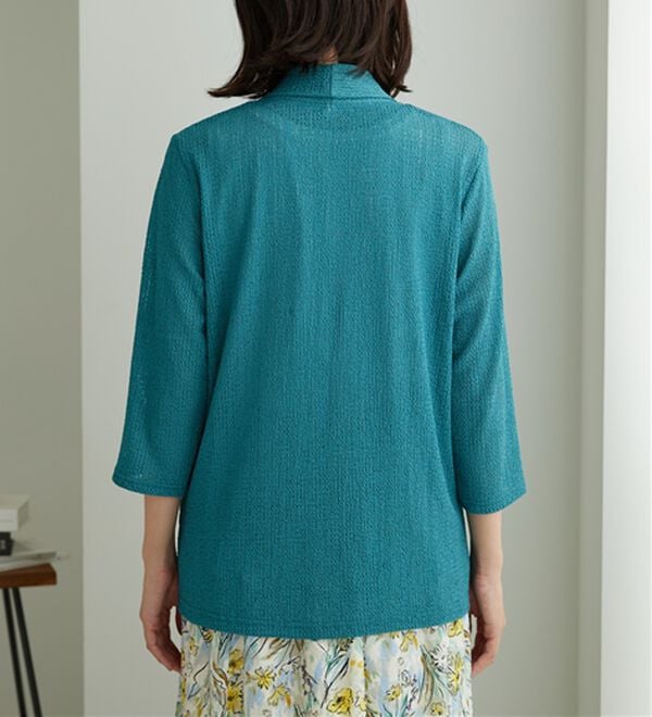 BELLUNA（ベルーナ）の「メッシュ素材トッパーカーディガン（ニットカーディガン）」｜詳細画像