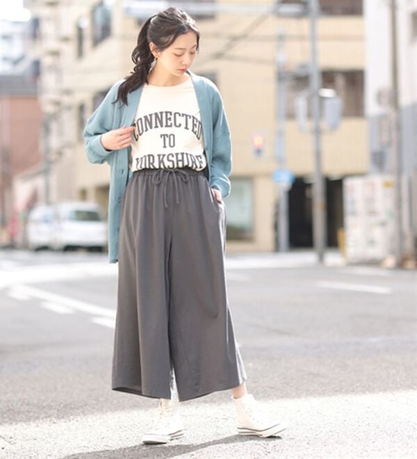 A HAPPY MARILYN（アハッピーマリリン）の「【Ｌ～８Ｌ】選べる身長別＆デザイン　ゆるっと楽ちん　ミニ裏毛　フレアスカート＆ワイドパンツ（ワイドパンツ・ガウチョ）」｜詳細画像