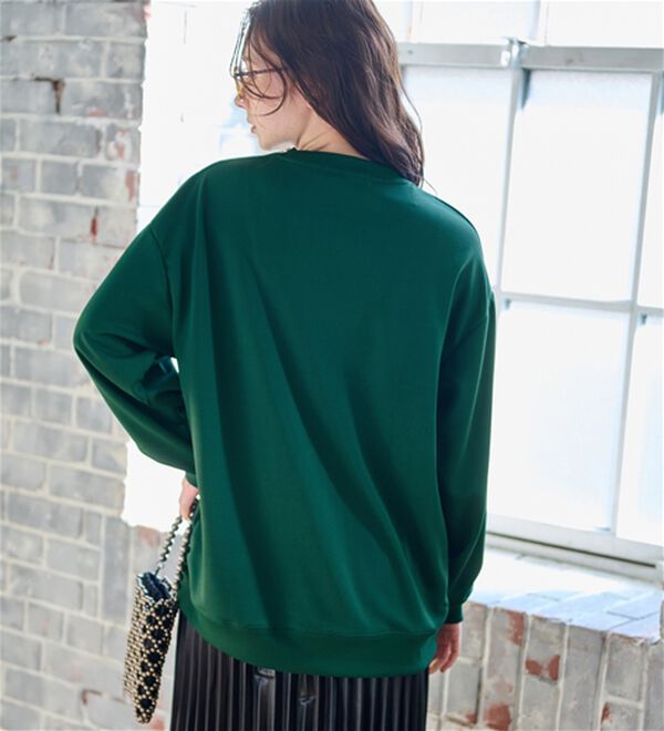 BELLUNA（ベルーナ）の「＜Ｄｉｓｎｅｙ＞【ミッキー】プリントポンチ素材ビッグシルエットトレーナー（トレーナー・スウェット）」｜詳細画像