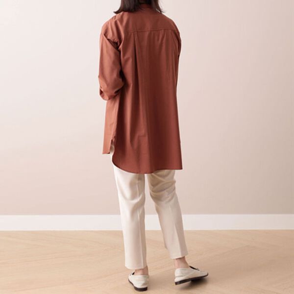 BELLUNA（ベルーナ）の「バンドカラーピンタック使いシャツチュニック（チュニック）」｜詳細画像