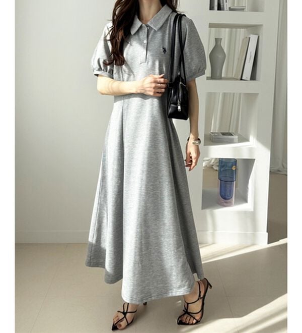 GeeRA（ジーラ）の「【Ｕ．Ｓ．ＰＯＬＯＡＳＳＮ】ポロ衿ワンピ―ス（その他ワンピース）」｜詳細画像