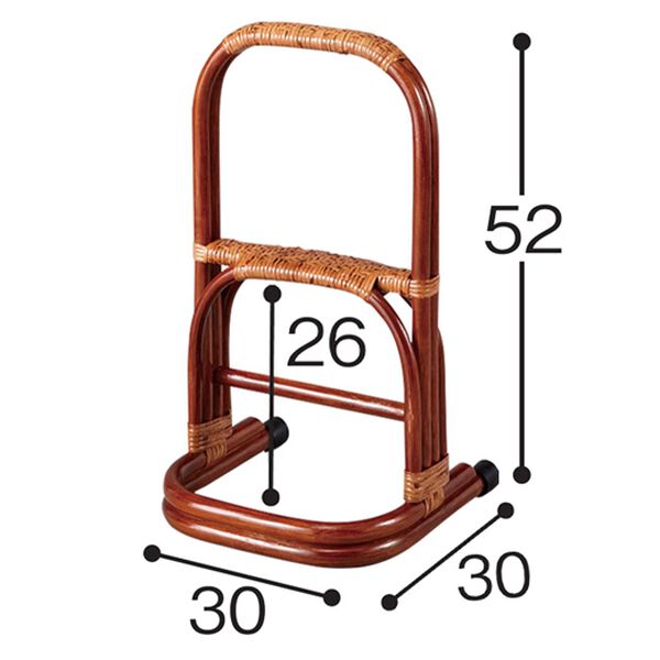 「籐つかまり立ちステッキ（シニア・生活サポート）」｜詳細画像