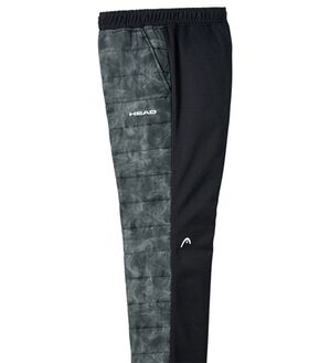 「＜ヘッド＞スポーティデザイン中わたパンツ（メンズフルレングスパンツ）」｜ブラック