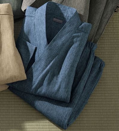 「麻入りサラッと涼感作務衣（メンズ和装・浴衣・和装グッズ）」