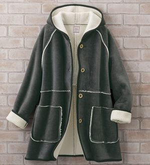 ルフラン（ルフラン）の「裏ボアパーカーコート＜コリット＞（ハーフコート）」｜チャコールグレー