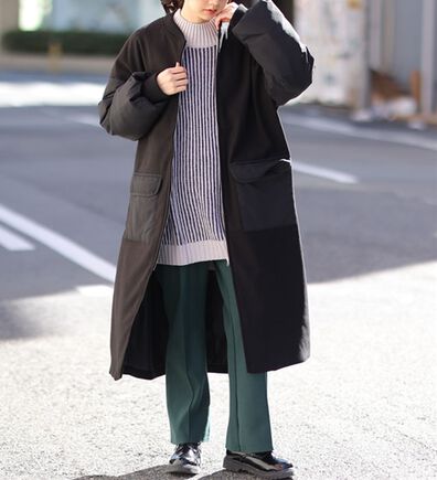 A HAPPY MARILYN（アハッピーマリリン）の「【ＬＬ～４Ｌ】ＭＡ－１風切替コート（ロングコート）」