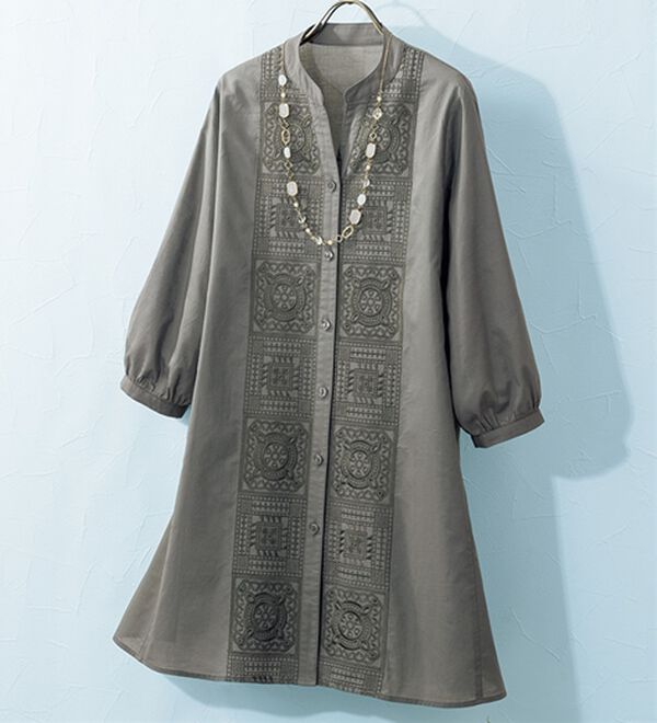 ルフラン（ルフラン）の「パネル刺しゅうのチュニックワンピ＜ラネルティ＞（チュニック）」｜詳細画像