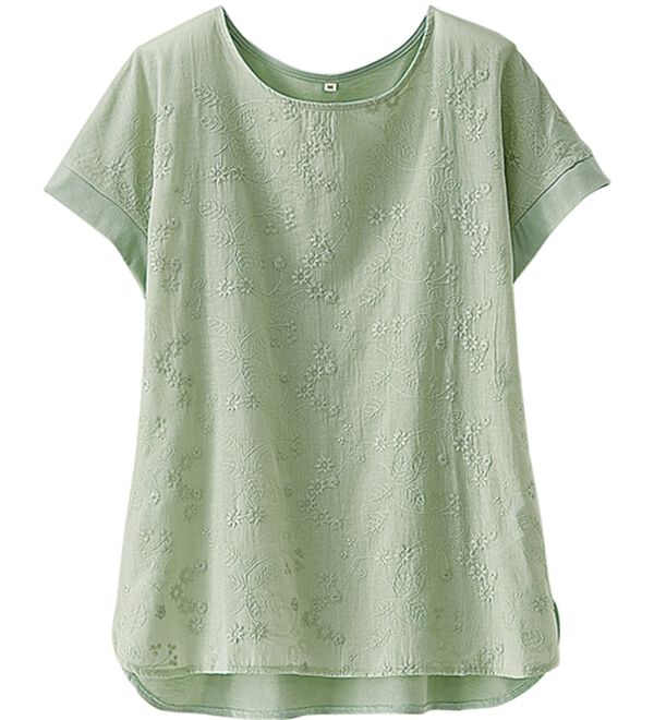 BELLUNA（ベルーナ）の「刺しゅうレース切替プルオーバー（カットソー）」｜詳細画像