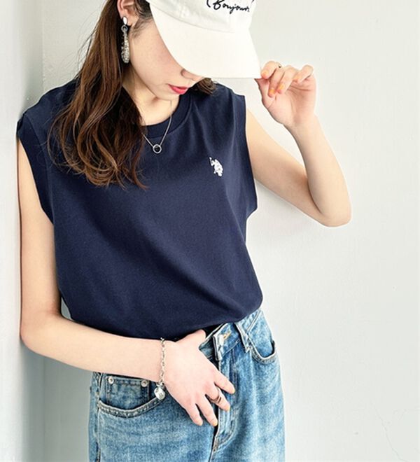 GeeRA（ジーラ）の「【Ｕ．Ｓ．　ＰＯＬＯ　ＡＳＳＮ．】ノースリＴシャツ（タンクトップ・キャミソール）」｜詳細画像