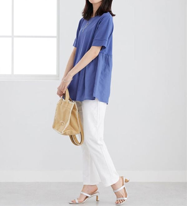 BELLUNA（ベルーナ）の「ギャザー切替デザイン細見えチュニック（チュニック）」｜詳細画像