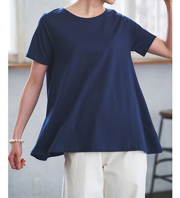 RANAN（ラナン）の「＜ＢＣ＞綿１００％ひんやりフレアーシルエットプルオーバー（カットソー）」｜詳細画像