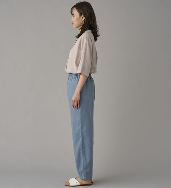 BELLUNA（ベルーナ）の「【チラシ掲載】レーヨン麻入りゆったりワイドパンツ（フルレングスパンツ）」｜詳細画像