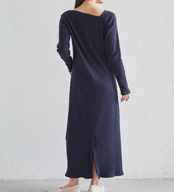 RANAN（ラナン）の「アシメネックリブワンピース（ロングワンピース）」｜詳細画像