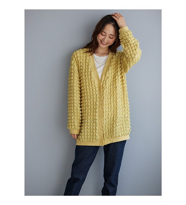 BELLUNA（ベルーナ）の「ポコポコが可愛いゆったりポップコーンカーディガン（その他カーディガン）」｜詳細画像