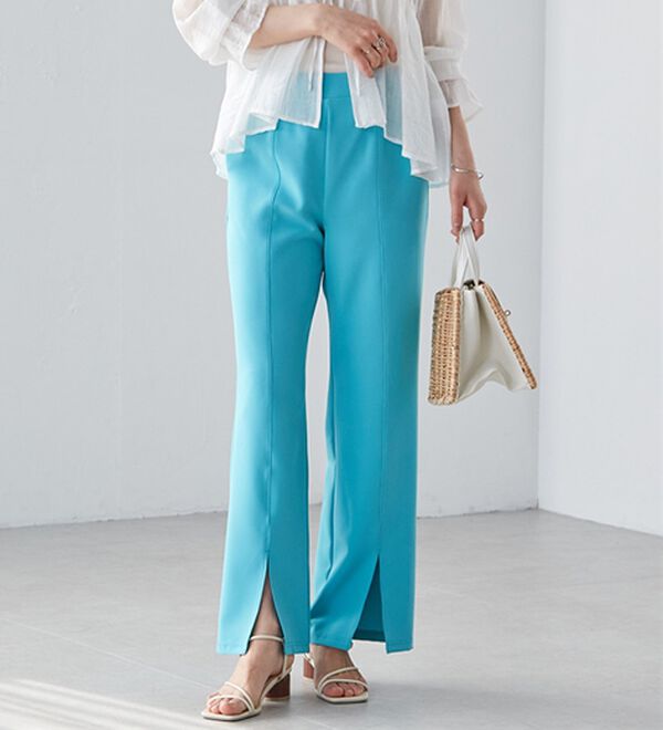 RANAN（ラナン）の「機能付センタースリットフレアーパンツ（フルレングスパンツ）」｜詳細画像